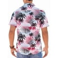 thumbnail image 5 of sogami Regular Fit Short Sleeve Shirts Tropical Hawaiian Tops for Men Leaf Pattern, 5 of 7