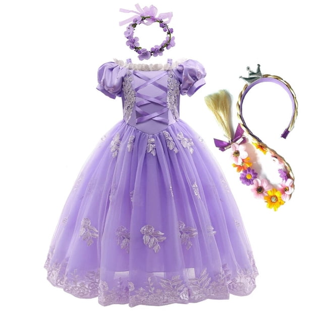 Disney vestido de princesa Rapunzel para niña, disfraz de Sofía para cumpleaños, Halloween, carnaval, fiesta