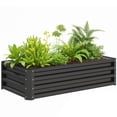 thumbnail image 1 of Outsunny 4' x 2' x 1' Raised Garden Bed, Galvanized Planter Box Grey, 1 of 10