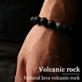 thumbnail image 4 of Pulsera de cuentas elásticas de cristal curativo con piedras preciosas semipreciosas naturales, unisex, 4 of 5