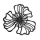 thumbnail image 2 of Decoración de pared de metal, flor decorativa de pared, estilo moderno, adorno floral de pared Negro Grande, 2 of 9