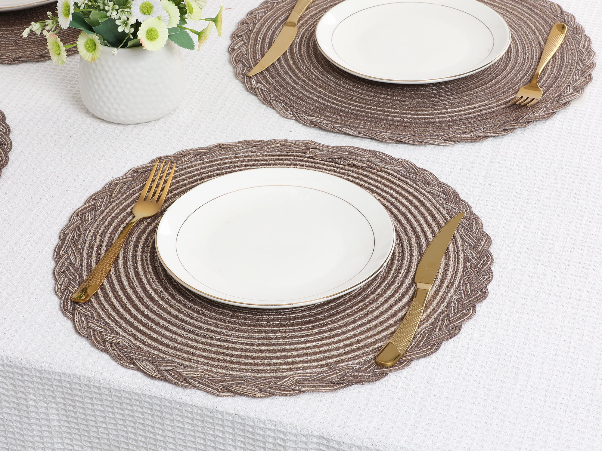 Unique Bargains Rustic Placemats Set of 6 Placemats Kitchen Table Mat Coffee