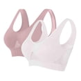 thumbnail image 4 of Sakmal Sport Bralettes for Women with Support Back Smoothing Push Up Stretch Pink Ladies Bras 2X, 4 of 4
