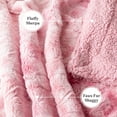thumbnail image 4 of PAVILIA Faux Fur Throw Blanket Twin Tie-Dye Pink, Soft Warm Sherpa Blankets & Throws for Bed, Fluffy Plush Thick Fleece Throw Blanket for Couch Sofa, Reversible Furry Shaggy Blanket, Pink 60x80, 4 of 7