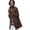 Chocolate, variant on Women's Plus Size Long Denim Jacket Oversized Jean Jacket
