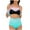 Mint Green, variant on Ohufall Tankini Swimsuit Women Plus Size Two Piece Bathing Suits Gradient Ruched Tummy Control Tankini Swim Top with Bottoms Swimwear
