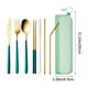 thumbnail image 3 of Utensilios de cocina, juego de palillos, cuchara, cuchillo, tenedor y pajita portátiles, juego de cubiertos de acero inoxidable de 7 piezas con estuche, juego de cubiertos portátiles para acampar al a, 3 of 6