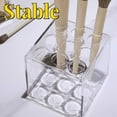 thumbnail image 5 of Nvzi Makeup Brush Holder with Lid Cosmetic Tools Organizer Clear Dustproof Cosmetic Brushes Storage with Slots (Clear), 5 of 5
