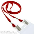 thumbnail image 4 of 25 Pack - Double Sided/Open Ended Lanyards with Two Bulldog Clips - Twist Free 2 Hook Design (1 on Each End) for Special Event Badges, Credentials and Ticket Holders (Red), 4 of 4