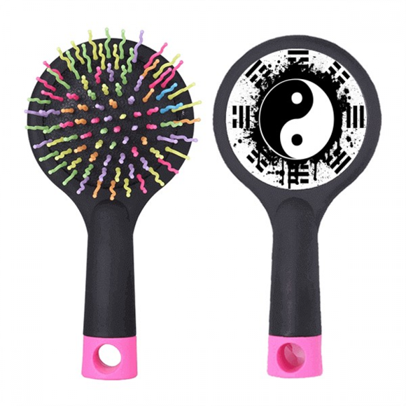 Eight Diagrams Taiji Yin-yang China Pattern Salon Detangling Hair Brush Cushion Base