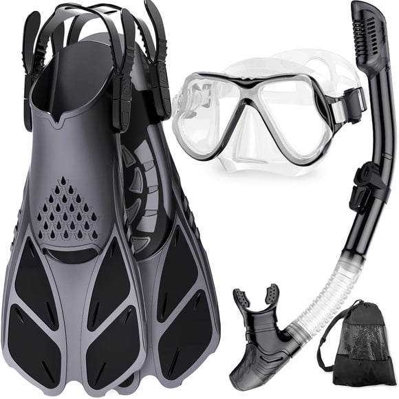 Set de Equipamiento para Buceo con Snorkel Zenoplige - Máscara, Aletas y Snorkel para Adultos