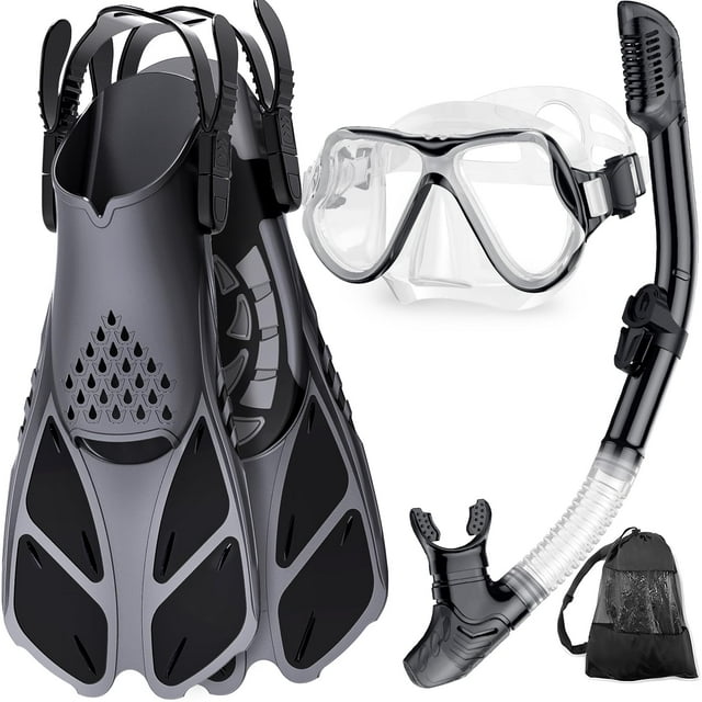 Set de Equipamiento para Buceo con Snorkel Zenoplige - Máscara, Aletas y Snorkel para Adultos