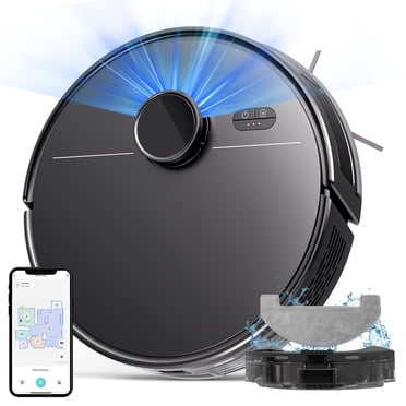 ROBOEVO 2-in-1 Robot Vacuum & Mop with No Spots Missed on Carpets & Hard Floors, Precision Home Mapping, WIFI，Black