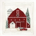 thumbnail image 2 of Shamp, Cindy 26x26 Black Ornate Wood Framed with Double Matting Museum Art Print Titled - Christmas at the Farm, 2 of 4