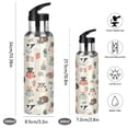 thumbnail image 2 of Yayeee 20oz Insulated Water Bottle Double Wall Stainless Steel with Flip Straw Lid, Cartoon Dog Reading Pattern, 2 of 7