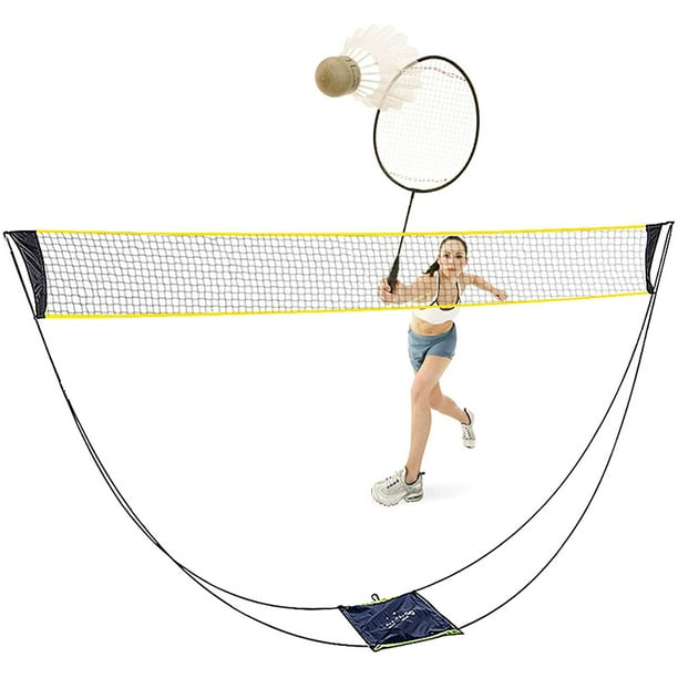 Filet de Badminton de Volleyball Amovible Portable avec Sac de