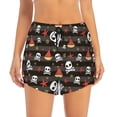 thumbnail image 2 of Gukieu Pirate skull Print Women's Sports Shorts with Drawstring Elastic Waistband for Running, Yoga, Fitness-XX-Large, 2 of 7