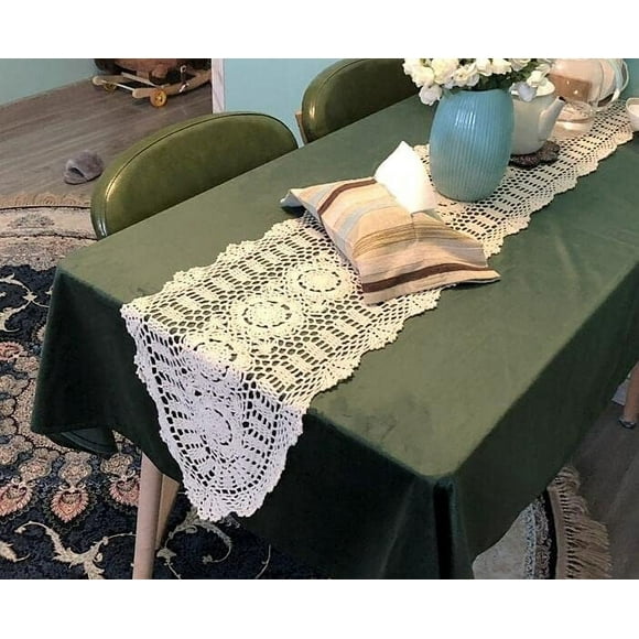 cm 36 inch / 30 12 inch x 36 inch 12 white 90 cm 12 inch cotton hand crocheted oval floral lace table runner dressing table scarf table mat rectangular coffee table dressing table decoration