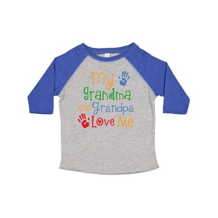

Inktastic My Grandma and Grandpa Love Me Gift Toddler Boy or Toddler Girl T-Shirt