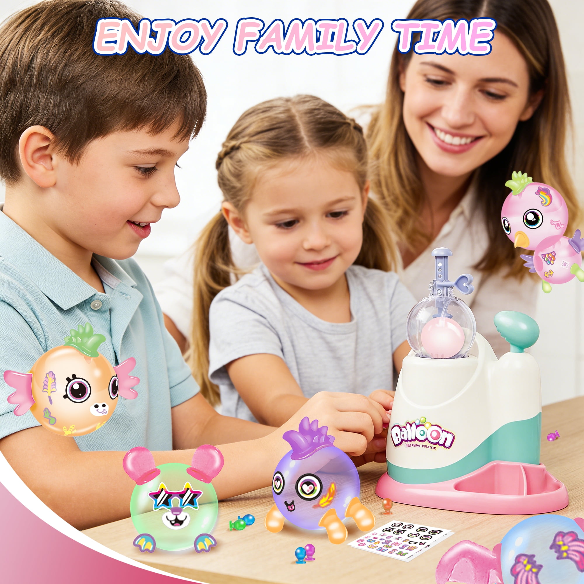 ZSUCC Animal Magic Balloon Craft Kits for Kids, 195Pcs DIY Balloon Animal Kit Toys with Pump, Arts & Crafts for 3-12 Year Boys and Girls, DIY Creative Activity Birthday Gifts Ages 3+