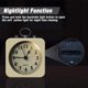 thumbnail image 5 of Battery Operated Alarm Clock with Square Metal Case,No Ticking Analog Quartz, Simple Operation for Bedroom/Travel/Desk/Mantel/Kids Cream), 5 of 5