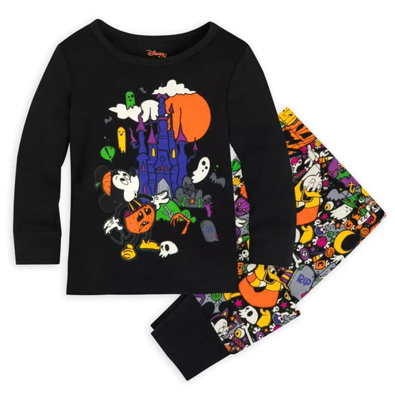 Mickey Mouse and Friends Halloween PJ PAL for Baby Size 6-9M Minnie, Donald, Daisy, Goofy, Pluto, Chip 'n Dale