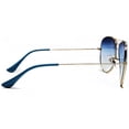 thumbnail image 3 of Samba Shades Unisex Classic Aviator Sunglasses Gold Frame Blue Lens - Glen & Ivy Sky Inspired, 3 of 4