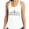 thumbnail image 2 of Skyline Brussels Belgium Tank Top Fitted Racerback Women's Small White, 2 of 5