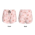 thumbnail image 6 of Uemuo Rabbit And Cherry Pattern Women's Athletic Shorts High Waisted Running Shorts with Liner Pockets Gym Elastic Workout Shorts-Small, 6 of 9