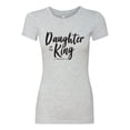 thumbnail image 2 of Wild Bobby Daughter Of The King 2 Corinthians 6:18 Inspirational/Christian Women Slim Fit Junior Tee, Heather Grey, Small, 2 of 5