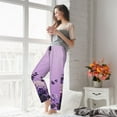 thumbnail image 5 of Fuzoiu Lavender Roses Arrangement Print Women's Pajama Pants,Lounge Pants with Drawstring and Pockets, Casual Pjs Sleep Bottoms, Women's Sleep Pants-Small, 5 of 6