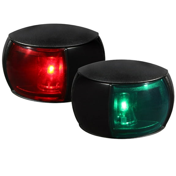 Hella Marine 980520901 2NM Navigation Light - Port & Starboard Kit Clear Lens, Black Shroud, 120mm Cable