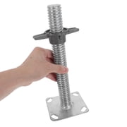 DEEPCRAFF Durable Adjustable Scaffold Jack, Plated Silver, Wide Base Plate, Building Support