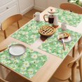 thumbnail image 5 of Green Daisy Floral Placemats Set of 8 Spring Watercolor Flower Leaf Plant Place Mats Indoor Wipeable Table Mats Washable Cloth Dining Table Placemats for Kitchen Holiday Party Home Decor 13x19 Inch, 5 of 9