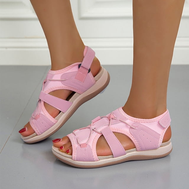 Sandalias romanas de playa con punta abierta, transpirables, ligeras, informales, retro, para mujer Wmkox8yii nm1034