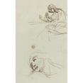 thumbnail image 3 of George Romney 13x18 Black Modern Framed Museum Art Print Titled - Figure Studies (Verso) (1780s), 3 of 5