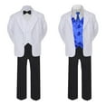 thumbnail image 2 of 7pc Boy Formal Black & White Suit Tux Set Satin Necktie & Vest Baby Sm-20 Teen, 2 of 3