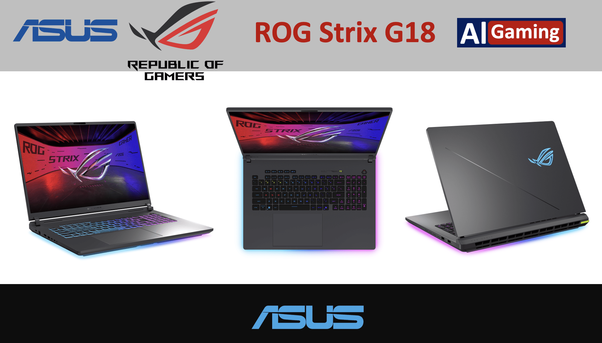 ASUS ROG Strix AI Gaming Laptop 18in 240Hz IPS WQXGA Display (Intel Ultra 9- 275HX, NVIDIA GeForce RTX 5070 8GB, 32GB DDR5, 8TB PCIe SSD, RGB KB, Thunderbolt 4, WiFi 7, Webcam, Win 11 Pro)