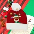 thumbnail image 4 of Light up Christmas Hats LED Christmas Beanie, Knitted Light Up Christmas Hats, Flashing Winter Knitted Cap Gifts Holiday Party Favors for Women Men Girls Boy, 4 of 5