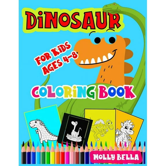 Dinosaur Coloring Book : For kids Age 4-8 (Paperback)