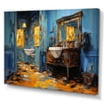 thumbnail image 2 of Designart "Turquoise Painted Bathroom V" Bath & Laundry Wall Art Print, 2 of 5