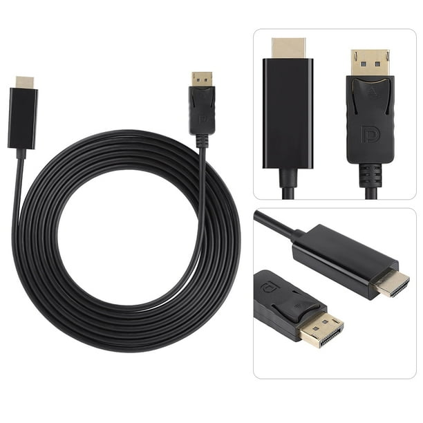 Cable adaptador de video, cable adaptador de DisplayPort a HDMI de gran tamaño, línea de conversión de diseño de última generación