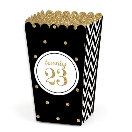 

Big Dot of Happiness Gold Tassel Worth The Hassle - 2023 Graduation Party Favor Popcorn Treat Boxes - Set of 12