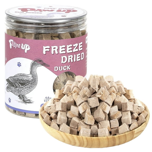 PAWUP Freeze Dried Duck Treats for Dog and Cat, Raw Single Ingredient Duck Breast, Grain Free, High Protein Snacks for Training, 4.6oz