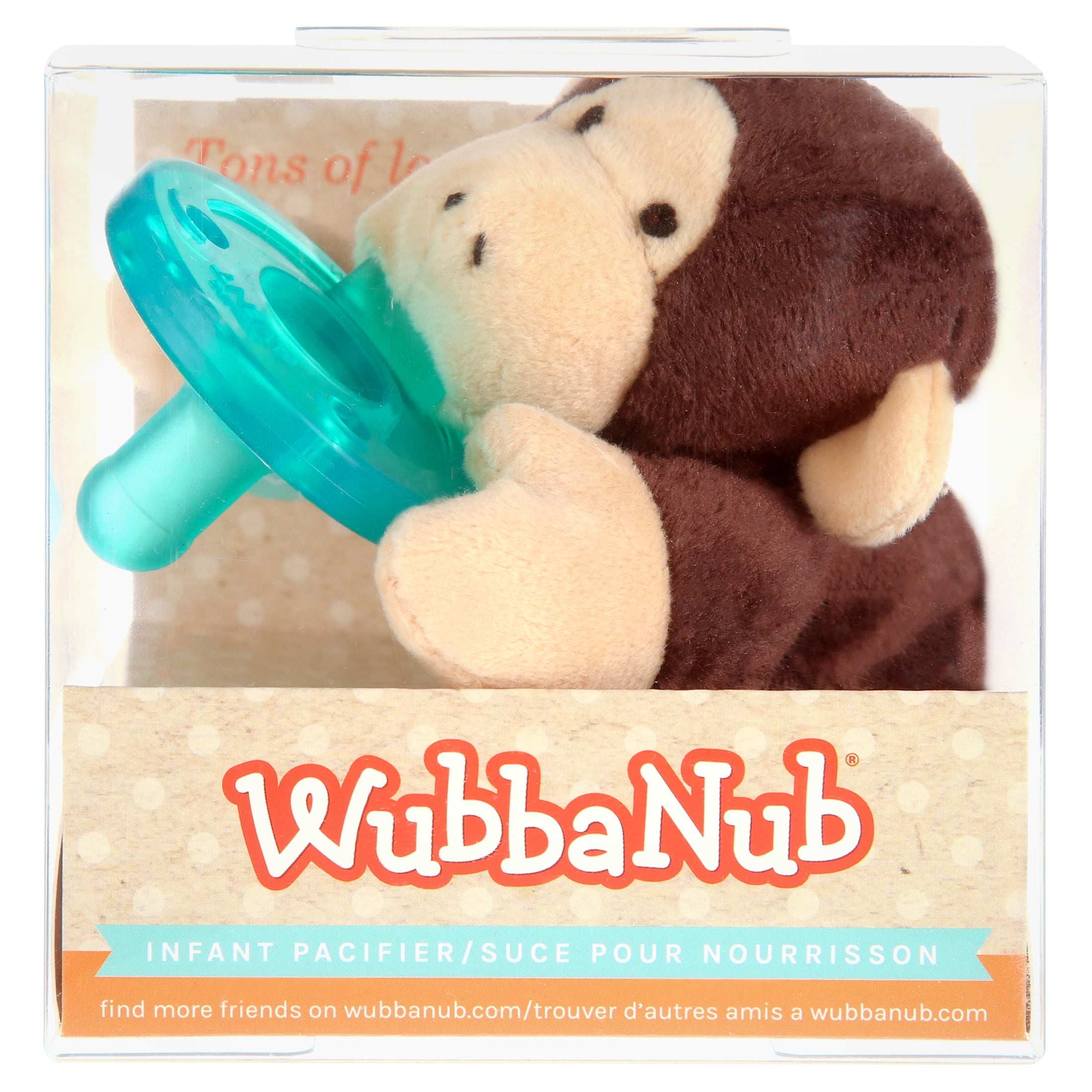WubbaNub Monkey Infant Plush Pacifier Holder