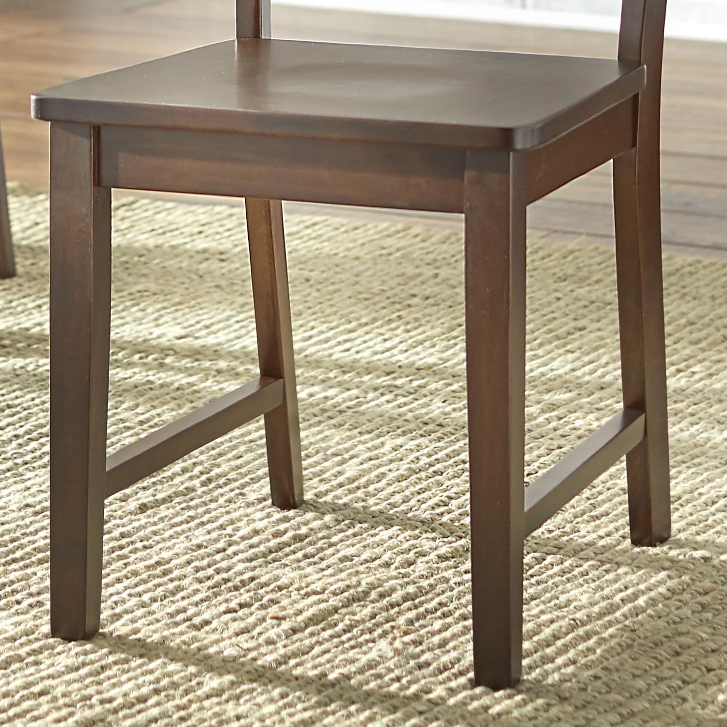 TMS Virginia Indoor Cross Back Dining Chair Set of 2 Espresso Walmart