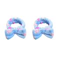 thumbnail image 1 of Diademas Qarigey Bowknot Estiramiento Banda para el sudor ajustable Adornos de rayas Fresa azul 2piezas, 1 of 5