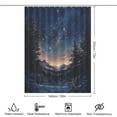 thumbnail image 2 of Starlit Sky Shower Curtain , Enchanted Forest Scenic Bathroom Decor Sets, Waterproof Fabric with Hooks, 2 of 7