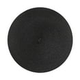 thumbnail image 2 of 1Pcs Black Placemats,Round Placemats,Black Table Mats,Heat Resistant Placemats,Washable Wipeable Easy Clean Heat Resistant Woven Dining Table Mats Decor for Holiday Parties Indoor Outdoor Use, 2 of 6