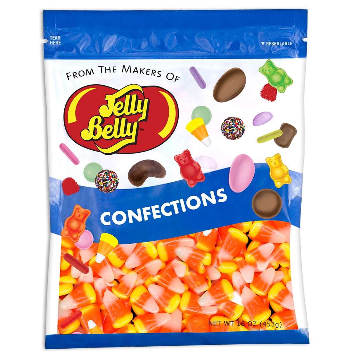 Jelly Belly Candy Corn, 16 oz (1 lb) Resealable Bag